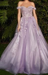 COPY - Lilac,champagne,pink formal quencenara pageant wedding prom party dress